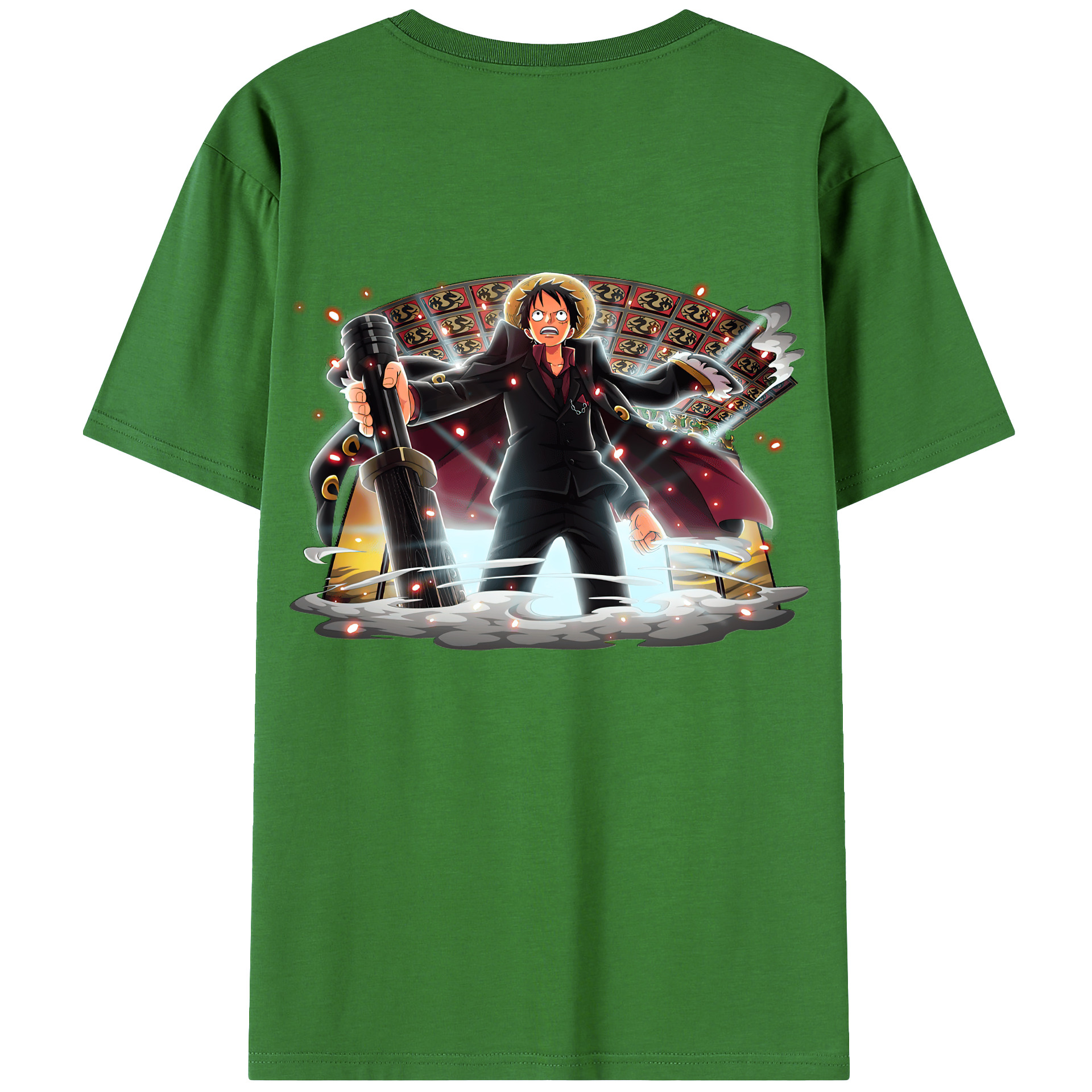 （画像用） ワンピース モンキー・D・ルフィ ONE PIECE Monkey D. Luffy レディース半袖Tシャツ(バックプリント)